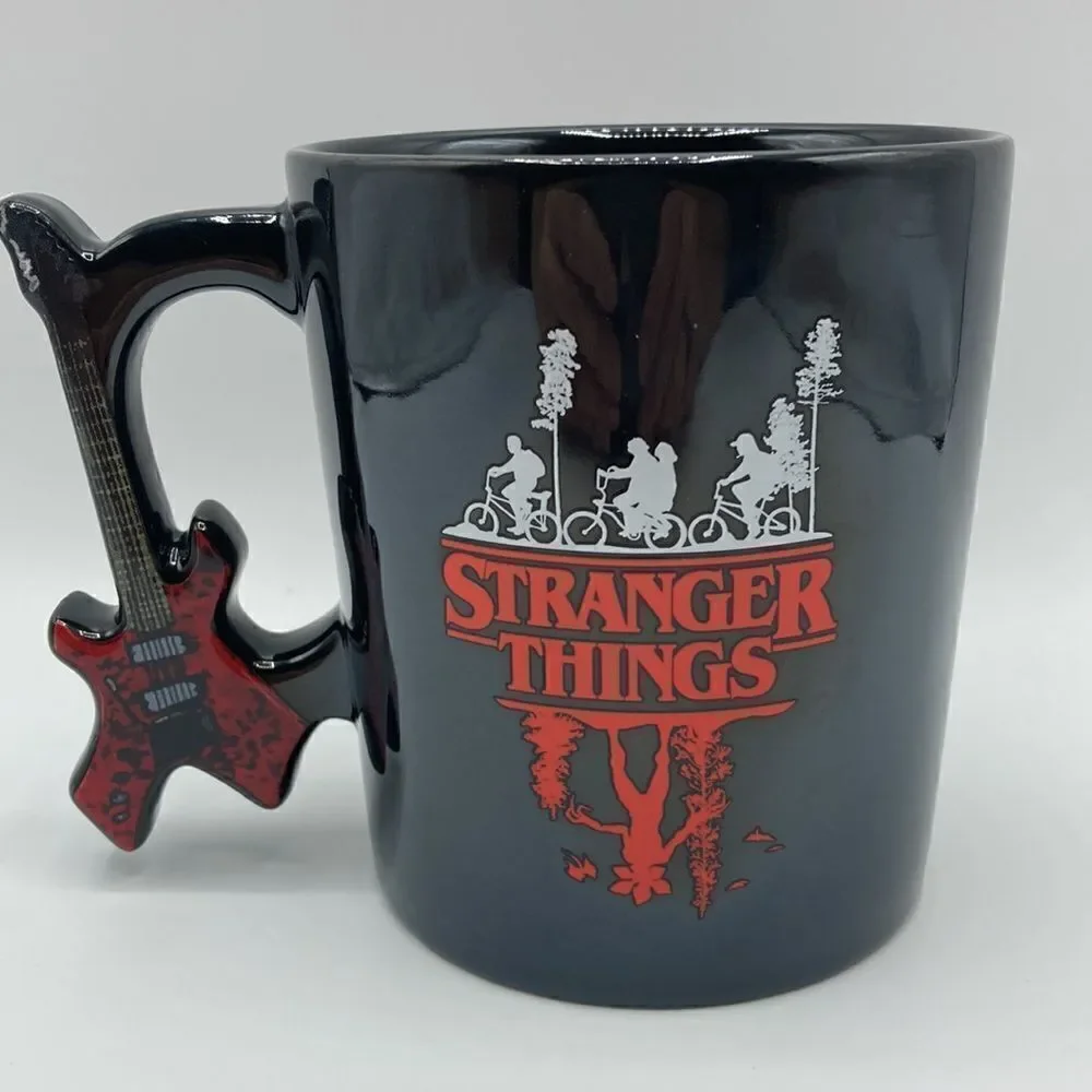 New! Netflix Stranger Things Eddie Coffee Mug with Guitar Handle